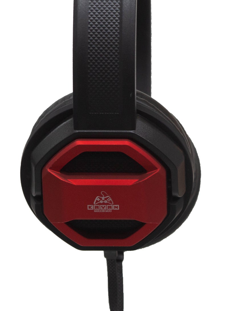 كايان سماعات كايان KN-802 ستيريو هاي فاي مع صوت جهير إضافي - سماعة رأس سلكية فوق الأذن مع موصل 3.5 مم، صوت عالي الدقة، حزام رأس مريح، وتصميم قابل للطي - أسود / أحمر - Image 5
