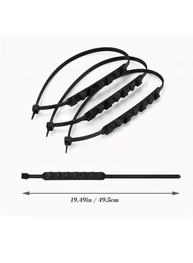 30 Pack Heavy Duty Motorcycle Anti Skid Snow Chains Adjustable Cable Ties Durable - Image 2