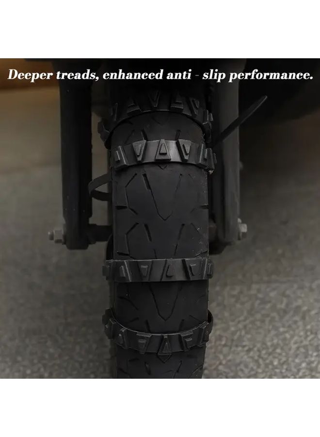 30 Pack Heavy Duty Motorcycle Anti Skid Snow Chains Adjustable Cable Ties Durable - Image 5