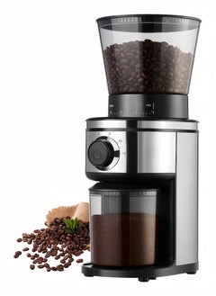 TANGBLIB Burr Coffee Grinder Electric Conical Coffee Bean Grinder With 30 Adjustable Grind Settings For 2-12 Cups Sliver  Black  - Image 1