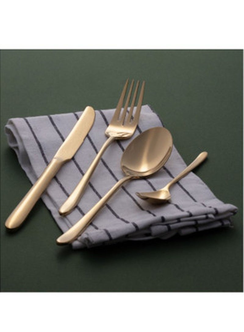 Arshia Premium Stainless Steel Cutlery Sets 50pcs matte gold - Image 4