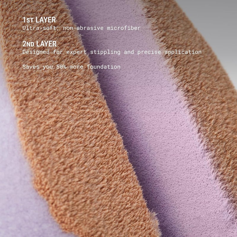 JUNO & Co. Microfiber Makeup Sponge, Dual Layer Technology for Full Coverage Flawless Makeup Blender for Foundation, Powder and Cream (Lavender Style and Purple Color) - Image 5