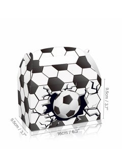 DecoLoral DECOR ME DecoLoral Football Soccer Goodie Bag Soccer Party Favor Bag  Soccer Treat Candy Bags Football Snack Bags Soccer Box Paper Print Gift Bags  - Image 2
