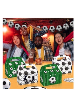 DecoLoral DECOR ME DecoLoral Football Soccer Goodie Bag Soccer Party Favor Bag  Soccer Treat Candy Bags Football Snack Bags Soccer Box Paper Print Gift Bags  - Image 5