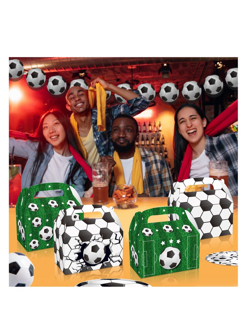 DecoLoral DECOR ME DecoLoral Football Soccer Goodie Bag Soccer Party Favor Bag  Soccer Treat Candy Bags Football Snack Bags Soccer Box Paper Print Gift Bags - Image 5
