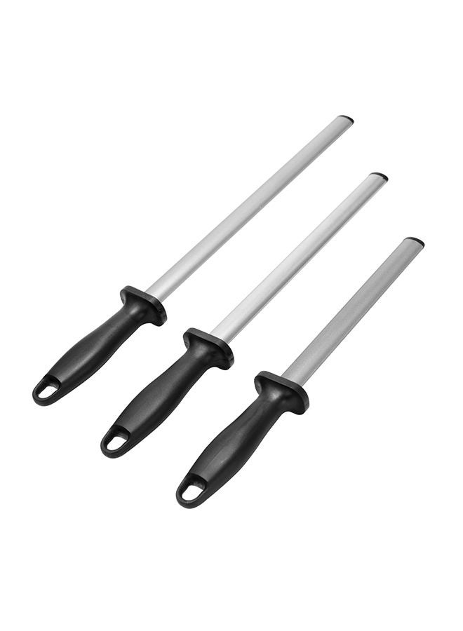 NIBEMINENT Diamond Coated Oval Steel Sharpener Rod Grey/Black 0.179kg  - Image 2
