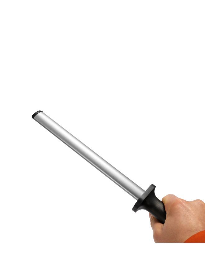 NIBEMINENT Diamond Coated Oval Steel Sharpener Rod Grey/Black 0.179kg  - Image 4