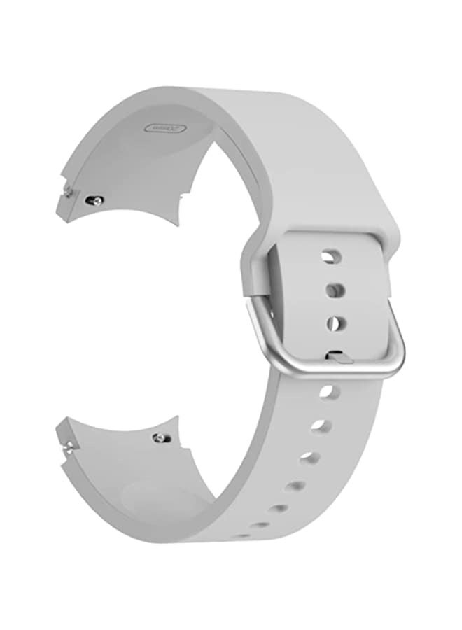 Band For Samsung Galaxy Watch 5 40mm/44mm / 5 Pro 45mm Universal Silicone Colorful Buckle Watch Band Grey - Image 2