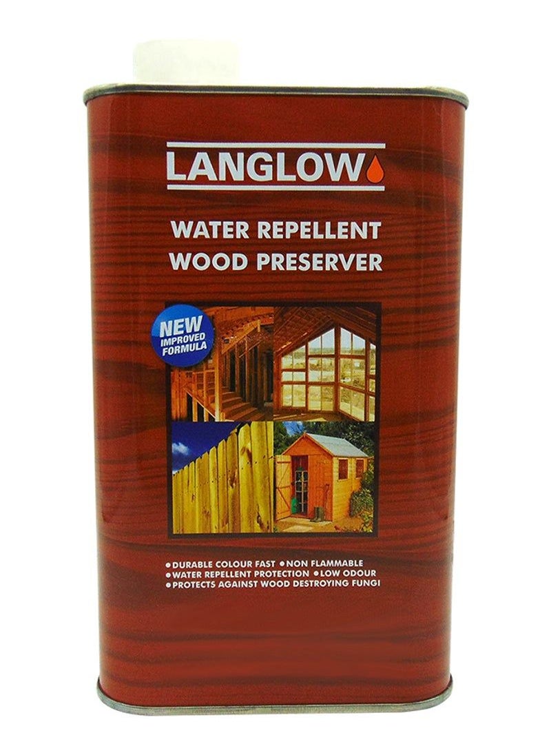 Langlow - Water Repellent Wood Preserver Wood Worm Killer Transparent 1L - Image 1