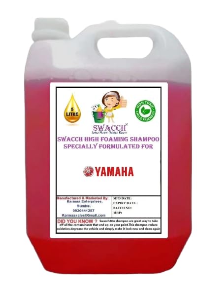 swacch High Foaming Bike Shampoo Formulated For Yamaha MT 15 V2 I Thick Foam with Wax Coat I Non-Toxic Formula I Ph Balanced I Super Saver Pack I Premium Wax Formulation I Glossy & Shine I 5 Litre - Image 2