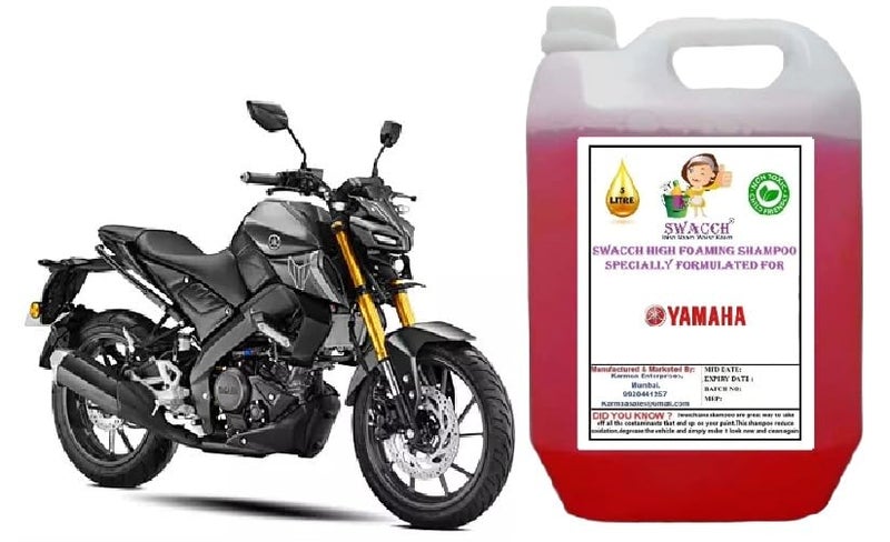 swacch High Foaming Bike Shampoo Formulated For Yamaha MT 15 V2 I Thick Foam with Wax Coat I Non-Toxic Formula I Ph Balanced I Super Saver Pack I Premium Wax Formulation I Glossy & Shine I 5 Litre - Image 1