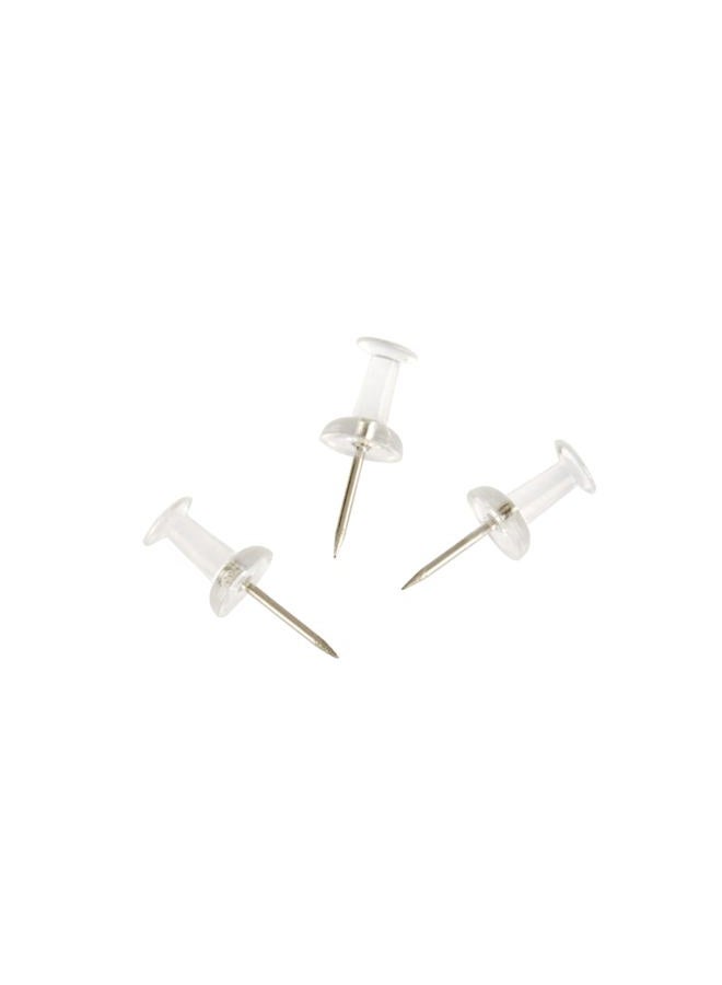 ® Brand Pushpins, Standard, 9/10", Clear, Pack of 50