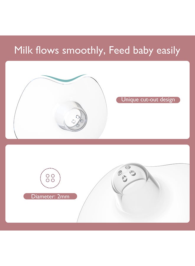 مام كوزي واقيات حلمة ملامسة من السيليكون مقاس 24 مم مع حقيبة حمل - رفيعة للغاية - سيليكون صالح للطعام - Image 4