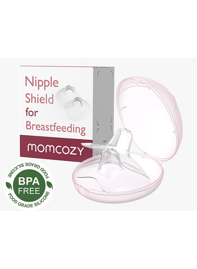 مام كوزي واقيات حلمة ملامسة من السيليكون مقاس 24 مم مع حقيبة حمل - رفيعة للغاية - سيليكون صالح للطعام - Image 2