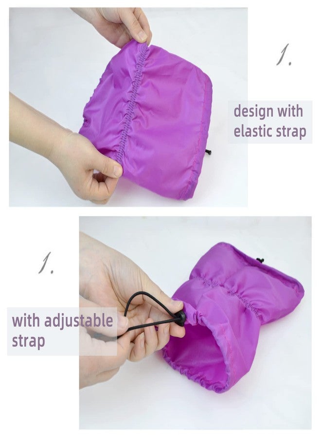 vomvomp 2 Pack Dog Bath Cap Waterproof Shower Hat Dogs Snood for Washing Raining Swimming Dogs Ear Prevention Cover Guard (L) - Image 3