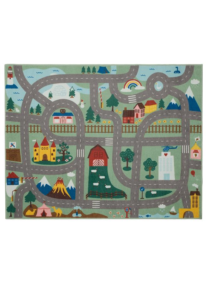 erorex Rug, green, 100x133 cm - Image 1