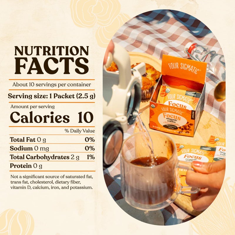 Four Sigmatic Mushroom Mix Coffee Lion's Mane | Focus | Pack of 3 (30 Packets Total) - Image 3