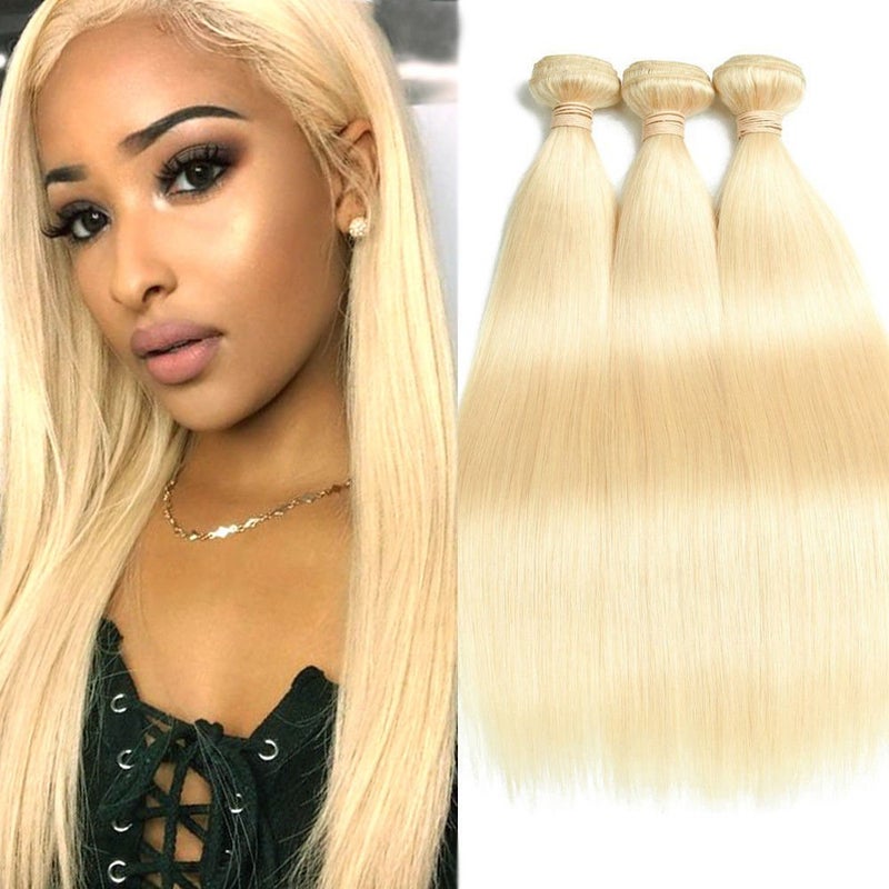 Choshim Hair 613 Blonde Hair Bundles Silky Straight 100 Human Hair Brazilian Virgin Remy Hair Weaves 1 Bundle Hair Weft26inches 100grams