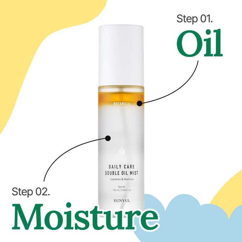 EUNYUL Daily Care Double Oil Mist 3.38 fl. oz Korean Skincare Face Mist for Deep Hydrating - Image 2