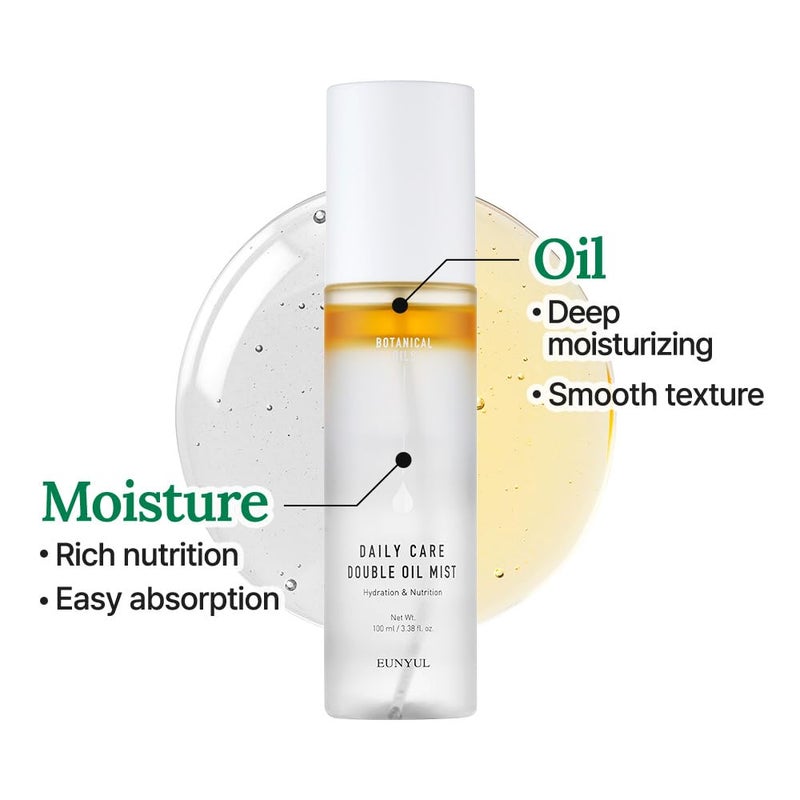 EUNYUL Daily Care Double Oil Mist 3.38 fl. oz Korean Skincare Face Mist for Deep Hydrating - Image 3