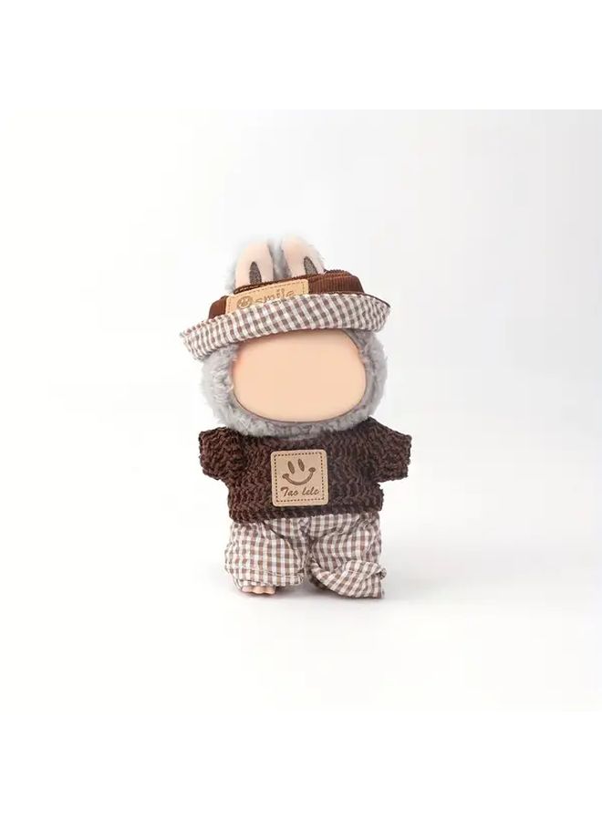 Coffee Color Doll Clothes Set Hat Pants Top For 5 9 To 6 7 Inch Dolls Gift - Image 5