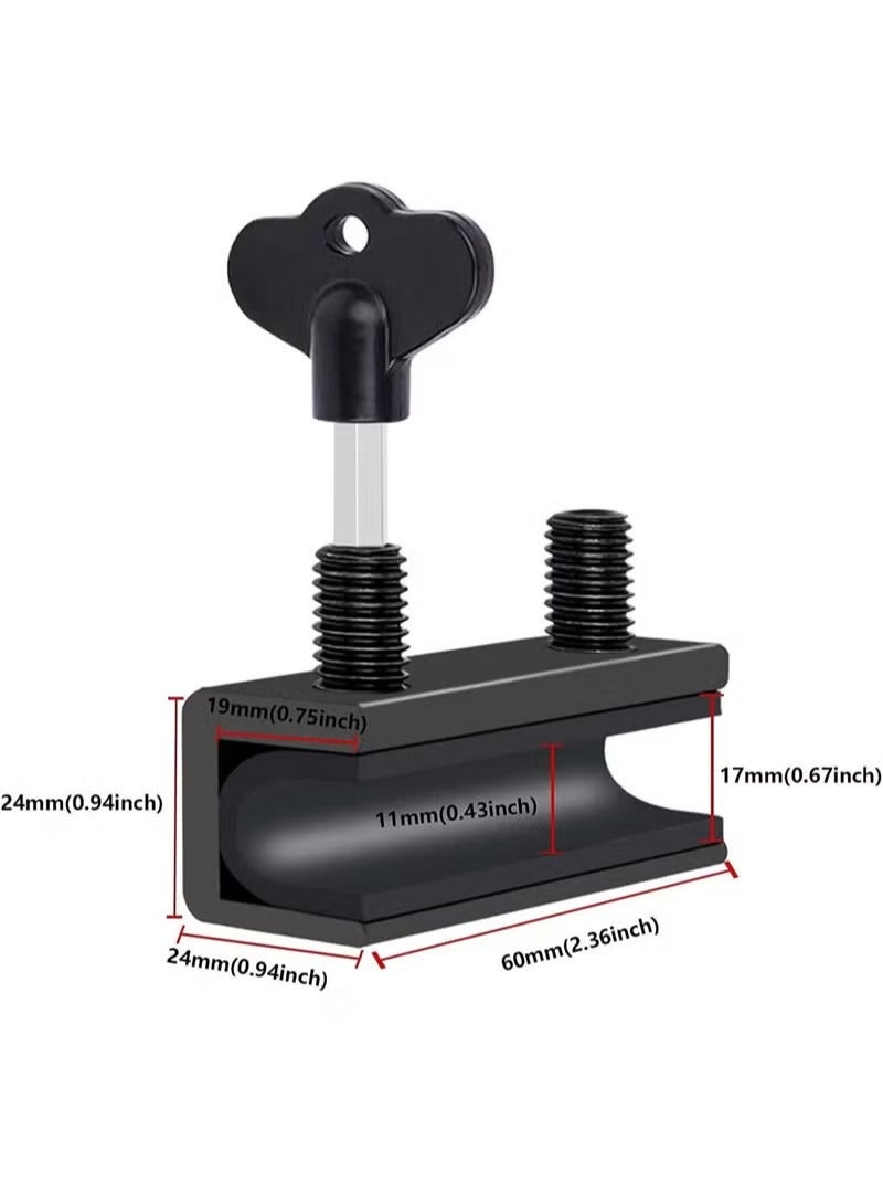 أقفال النوافذ، 4 أطقم أقفال النوافذ الجانبية مع مفتاح - Image 3