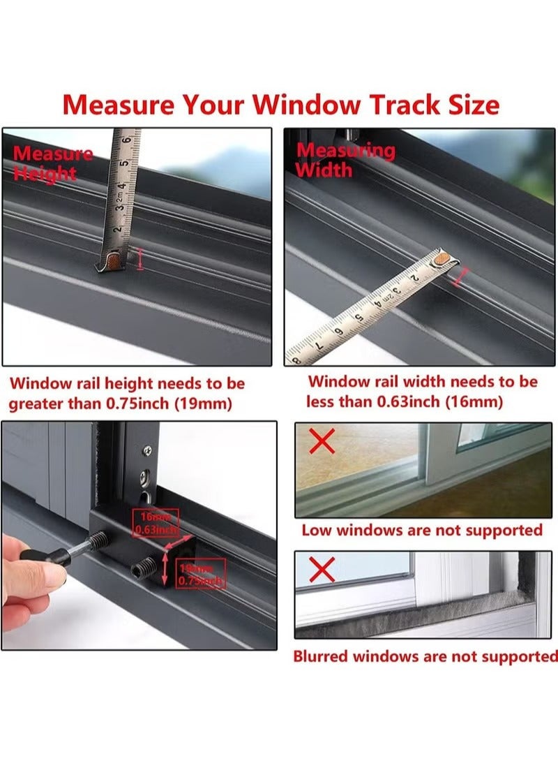 أقفال النوافذ، 4 أطقم أقفال النوافذ الجانبية مع مفتاح - Image 5