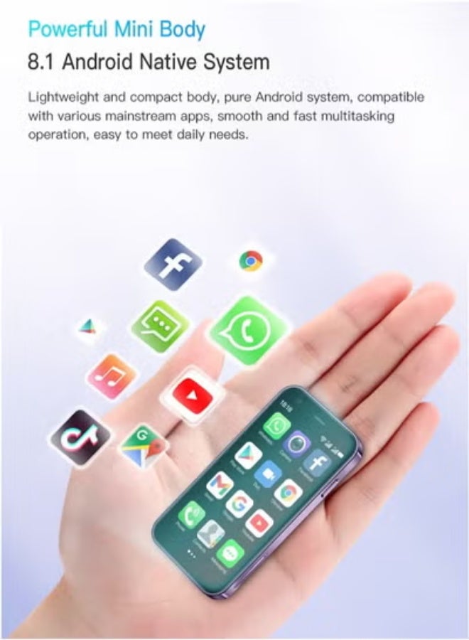 SOYES Super Mini Mobile Phone Android Quad Core Titanium Silver, Mobile Mini Smartphone Ultra Small Pocket Student Children Men and Women(Black) - Image 3