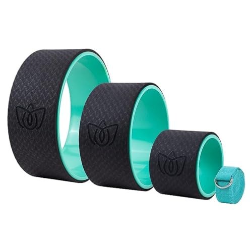Florensi Back Stretcher Yoga Wheel - 3-Pack, Green - Foam Roller & Back Roller Wheel for Pain Relief & Spinal Stretching - Image 1