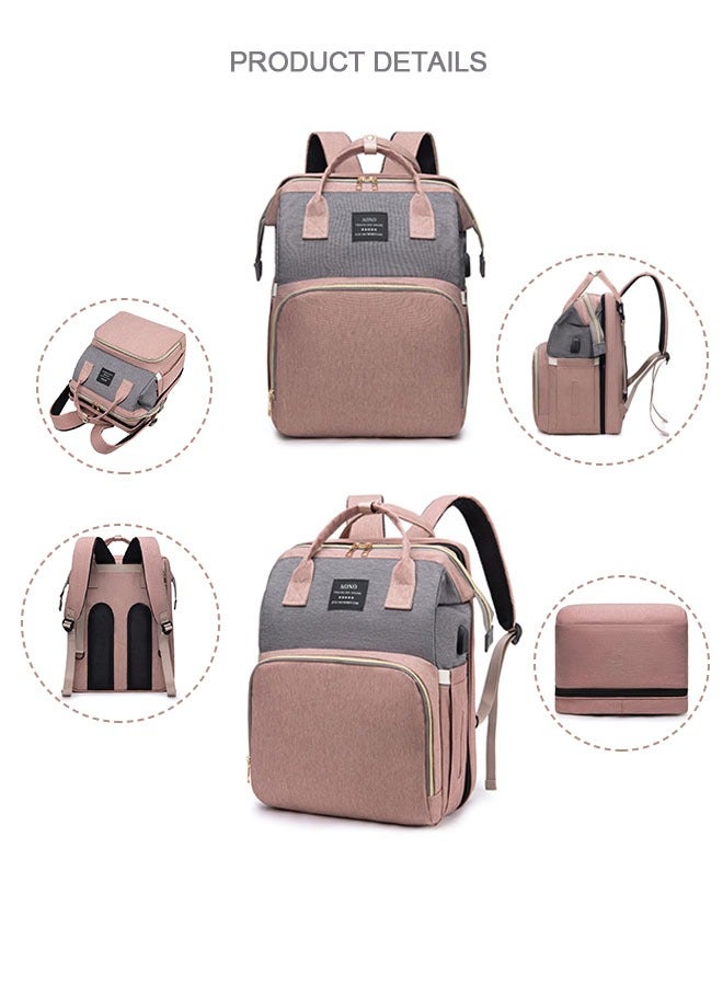 لاند حقيبة الأم والطفل ، سرير قابل للطي متعدد الوظائف ، حقيبة حليب ظهر مقاومة للماء ذات سعة كبيرة ، فصل جاف ورطب ، حقيبة ظهر للأم والطفل ، ناموسية محمولة للأطفال ، سرير قابل للطي ، حقيبة أزياء غير رسمية للأم - Image 3