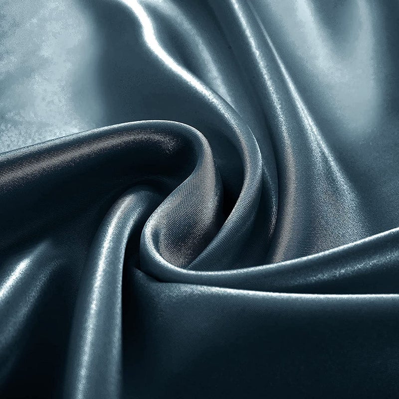 Homiest Deep Sea Blue Satin Flat Sheet Queen Flat Sheet Only  Queen Top Sheet Silky Bedding Flat Sheet for Queen Mattress  Luxury & Ultra Soft Flat Bed Sheet Single Flat Sheets Sold Separately - Image 3