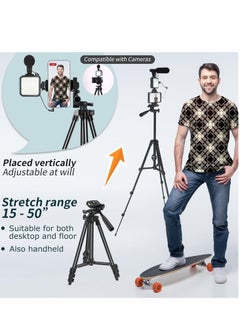 JAJEEK YouTube Video Recording Kit for Beginners – Complete Vlogging Setup with 18" LED Ring Light, Tripod, Microphone, Phone Holder, and Remote Control – Ideal for Vloggers, Streamers, and Content Creators  - Image 4