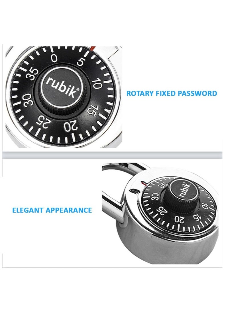 Rubik 3-Dials Combination Padlock, Alloy Steel Security Lock for Door, Cabinets, Toolbox (2 Pack)  - Image 5