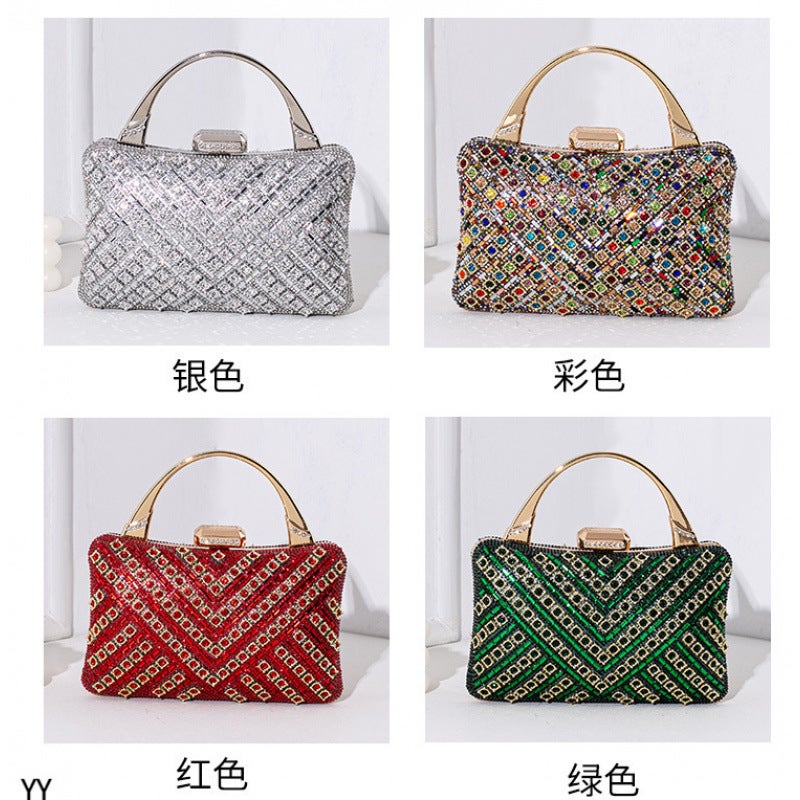 Bing Shiny Diamond Dinner Bag Vintage Banquet Handbag High-End Sense Diamond-Studded Famous Yuan Bag - Image 2