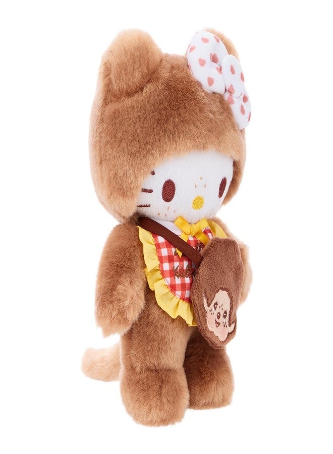 Monchhichi دمية محشوة بزي مونشيشي × هالو كيتي - 8" هالو كيتي واقفة - Image 4