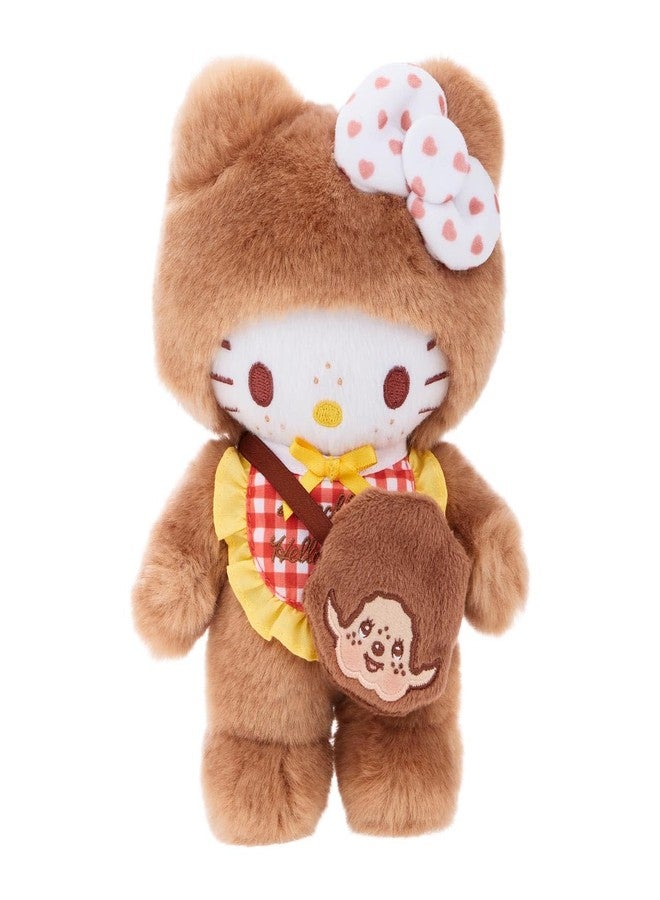 Monchhichi دمية محشوة بزي مونشيشي × هالو كيتي - 8" هالو كيتي واقفة - Image 1