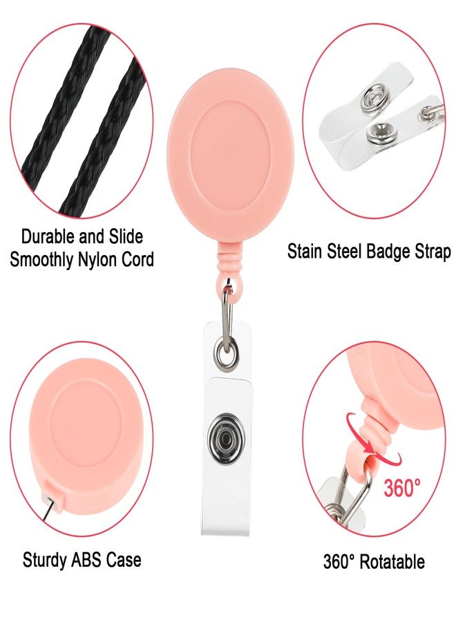 Coinarin Retractable Badge Reels with Swivel Clip - Bulk Heavy Duty Retractable Badge Holders, ID Card Name Tag Holder Clips for Teacher Student Worker Employee (Pack of 12) - Image 3