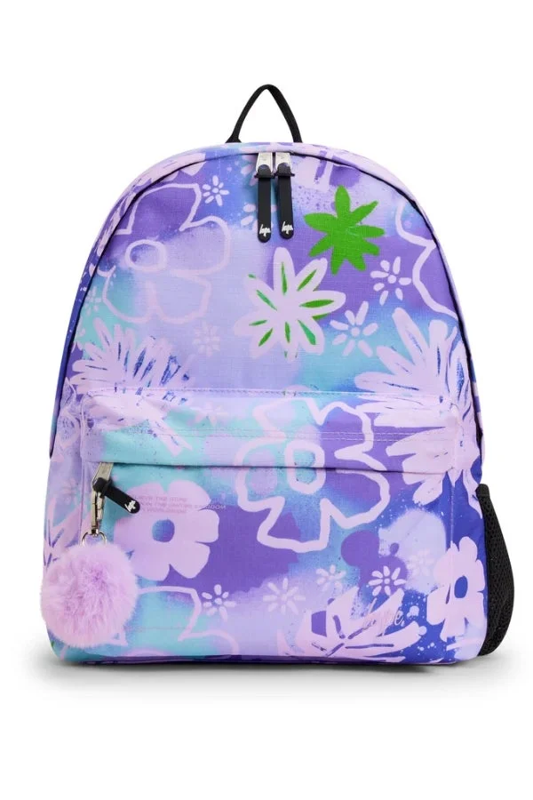 هايب Backpack Iconic Purple Floral Doodle