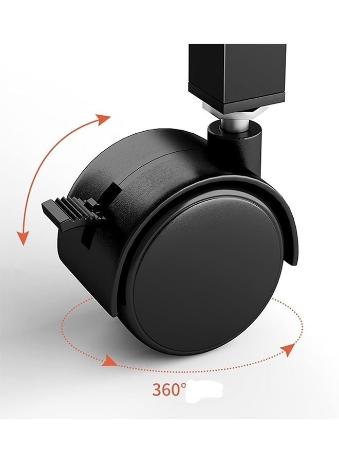 ليدين خزانة جانبية خشبية، خزانة تخزين عصرية، خزانة مستندات أرضية بعجلات، خزائن ملفات، خزانة مكتب بقفل (أبيض، 90×34×59 سم) - Image 4