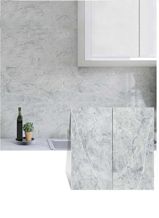 رَوَائِد 10 قطع من ألواح الجدار الرمادية اللاصقة – مقاومة للماء والحرارة، ألواح جدارية للمطبخ، الحمام، غرفة المعيشة، غرفة النوم، وجدار التلفزيون – 31.5" × 15.75" - Image 1