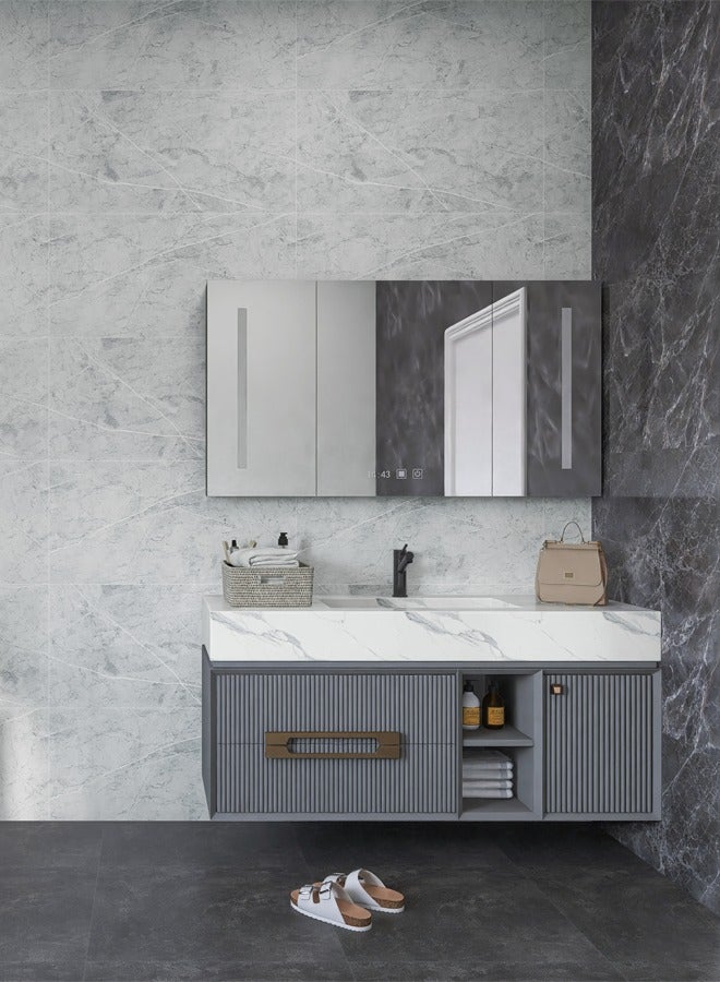 رَوَائِد 10 قطع من ألواح الجدار الرمادية اللاصقة – مقاومة للماء والحرارة، ألواح جدارية للمطبخ، الحمام، غرفة المعيشة، غرفة النوم، وجدار التلفزيون – 31.5" × 15.75" - Image 2