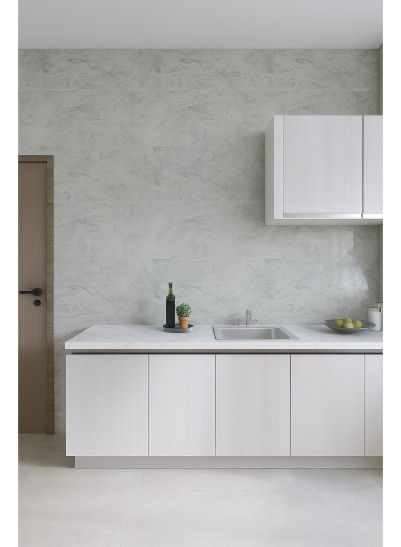 رَوَائِد 10 قطع من ألواح الجدار الرمادية اللاصقة – مقاومة للماء والحرارة، ألواح جدارية للمطبخ، الحمام، غرفة المعيشة، غرفة النوم، وجدار التلفزيون – 31.5" × 15.75" - Image 3