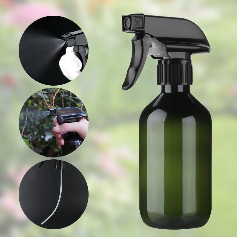 Arkeiliy 2-Pack Leakproof Spray Bottles (300ml/10oz) - Adjustable Nozzle for Fine Mist & Jet Stream | Premium Refillable Plastic Bottles for Hair Styling, Plant Misting, Cleaning Solutions (Green) - Image 4