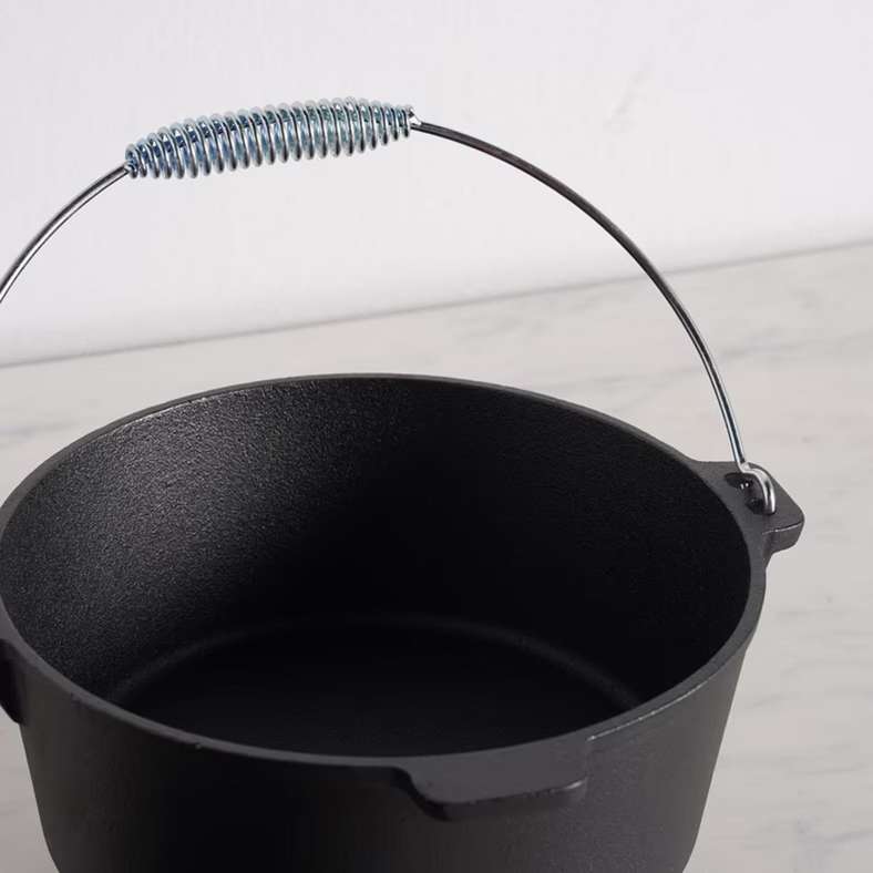 Pan Home Cast Iron Barbeque Pot 4.3L - Black - Image 3