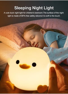 URbazaar Duck Night Light for Kids,Soft Silicone Cute Night Lamp for Kids Room,Touch Control Dimming,USB Rechargeable Portable Night Light,Gifts for Boys & Girls  - Image 5