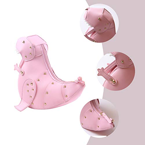 SUKUTU Upgrade Dinosaur Shape PU Leather Rivet Purses for Women, New Girls Crossbody Purses Shoulder Bag - Image 4