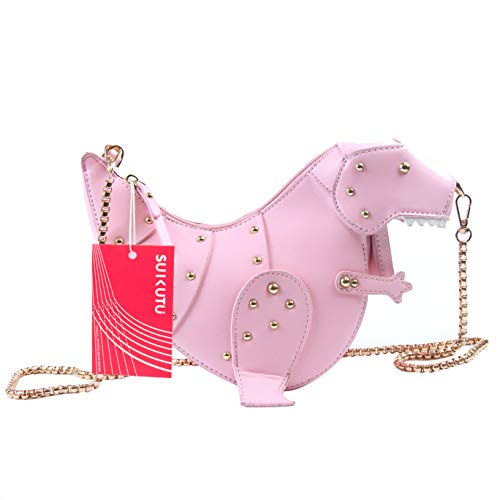 SUKUTU Upgrade Dinosaur Shape PU Leather Rivet Purses for Women, New Girls Crossbody Purses Shoulder Bag - Image 2