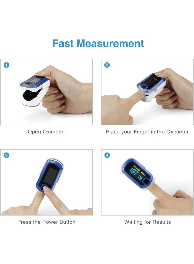جهاز قياس النبض ونسبة الأكسجين OLED للأصابع – شاشة مزدوجة الألوان – خفيف ومحمول للاستخدام اليومي - Image 3