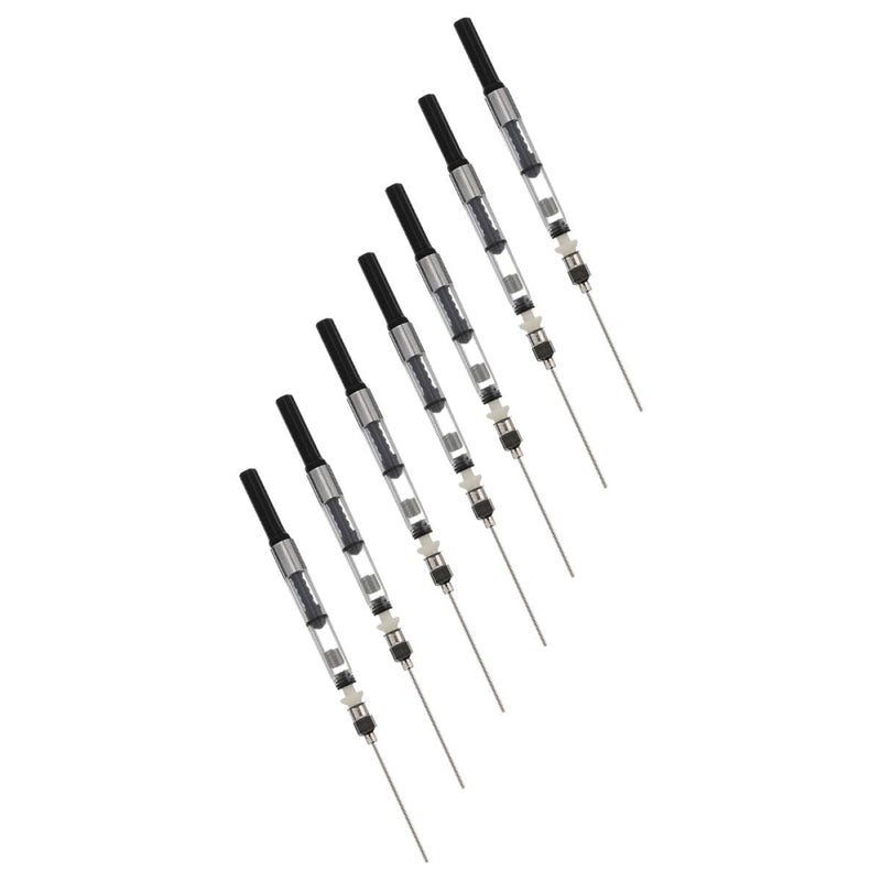 7pcs Silver Black Fountain Pen Ink Absorbing Needle And Converter Set Metal Ink Refill Tool For Fountain Pens Office School Use - Image 1