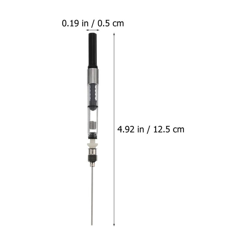 7pcs Silver Black Fountain Pen Ink Absorbing Needle And Converter Set Metal Ink Refill Tool For Fountain Pens Office School Use - Image 2